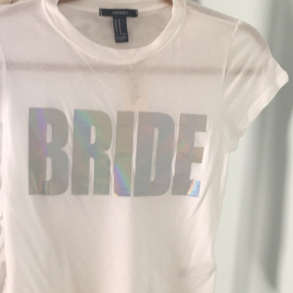 Bride crop tee
